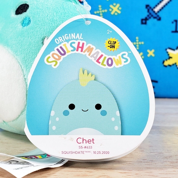 Squishmallows Chet the Blue Iguana 3.5" Clip UltraSoft Stuffed Animal Plush NWT - Picture 10 of 12